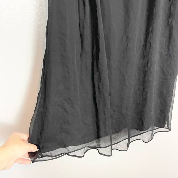 Adam Lippes Silk Mini Dress Women’s size 6 black - Picture 4 of 8